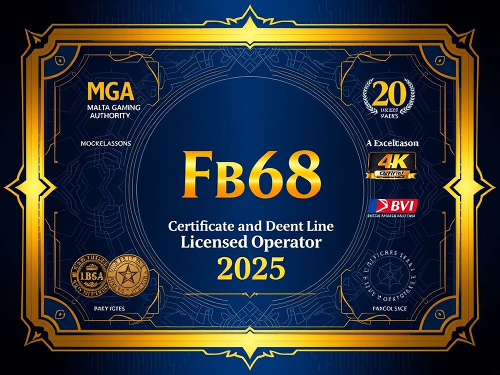 FB68 17 Chứng nhận uy tín nhà cái FB68 từ MGA và PAGCOR 2025