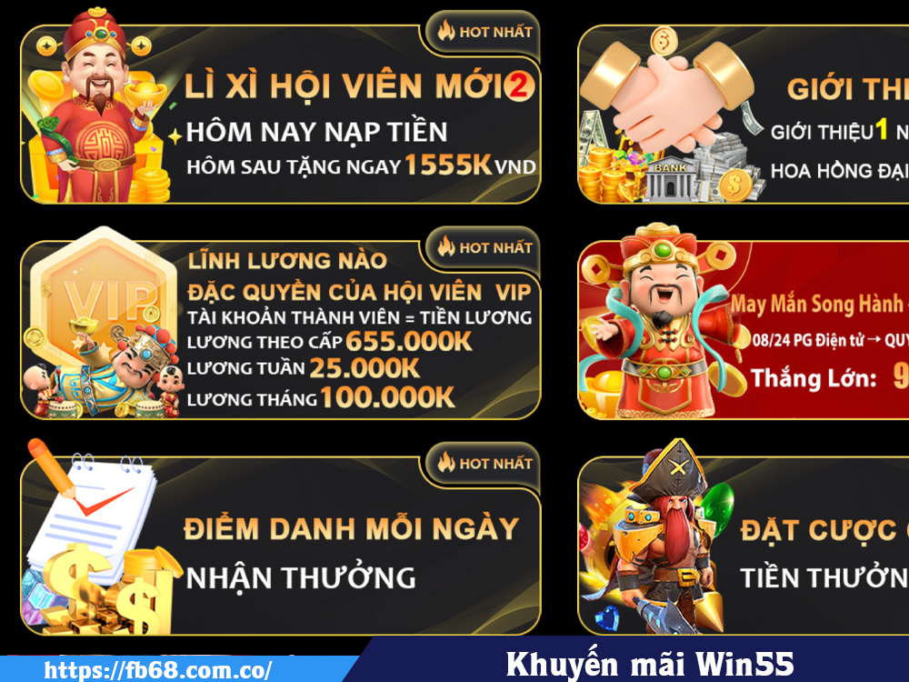 Trò Chơi Baccarat Tại WIN55 Và FB68: Đâu Là Lựa Chọn Tốt Nhất? 2 Khuyễn mãi Win55 chưa có cho Baccarat