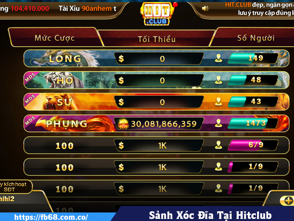 Trò Chơi Xóc Đĩa Tại HITCLUB: Lựa Chọn Nào Tốt Nhất Cho Người Chơi? 3 Sảnh Xóc Đĩa Thô Sơ Tại Hitclub